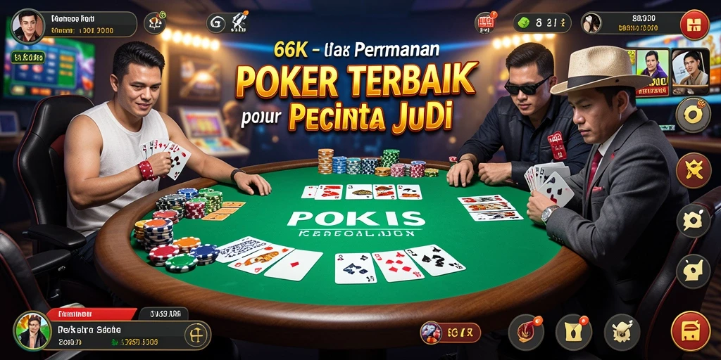 Tampilan gameplay seru dalam aplikasi Poker 66K.