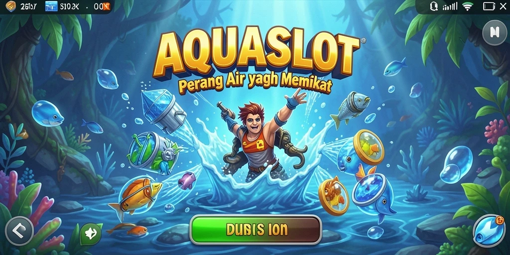 Tampilan seru dari gameplay Action di AQUASLOT.