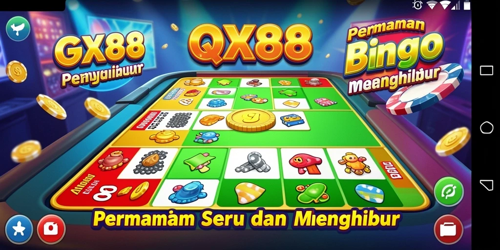Tampilan seru gameplay Bingo di GX88 yang penuh warna.