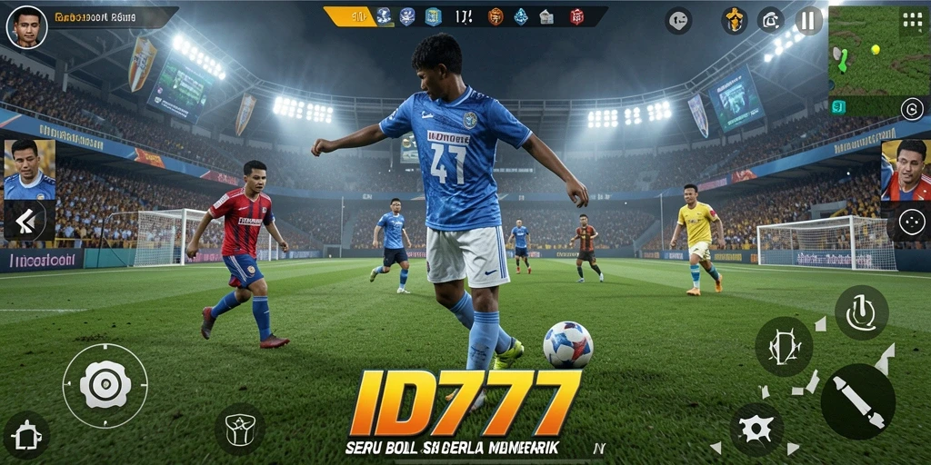 Tampilan gameplay sepak bola yang mendebarkan di ID777.