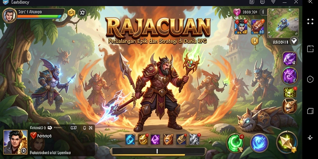 Tampilan gameplay menarik dan penuh aksi dalam RAJACUAN.