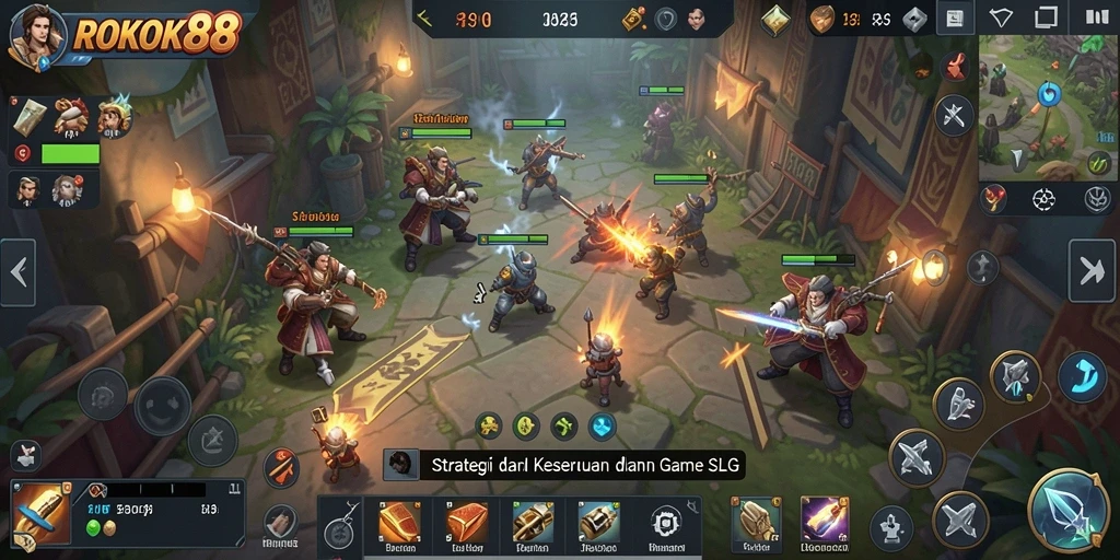 Tampilan gameplay ROKOK88 yang menegangkan dan strategis.