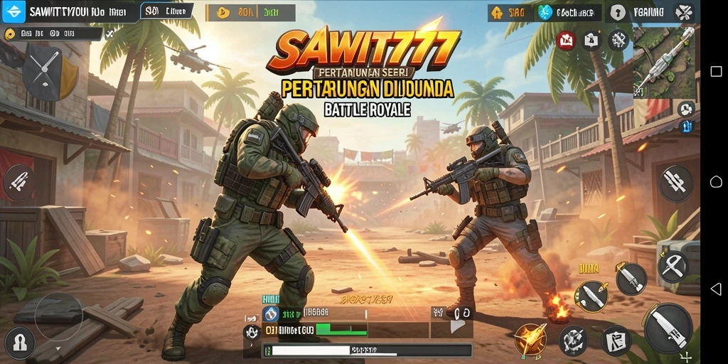 Tampilan menarik dari gameplay SAWIT777 dalam pertarungan Battle Royale.